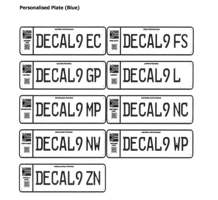 New Number Plates for 2017 Cars.co.za